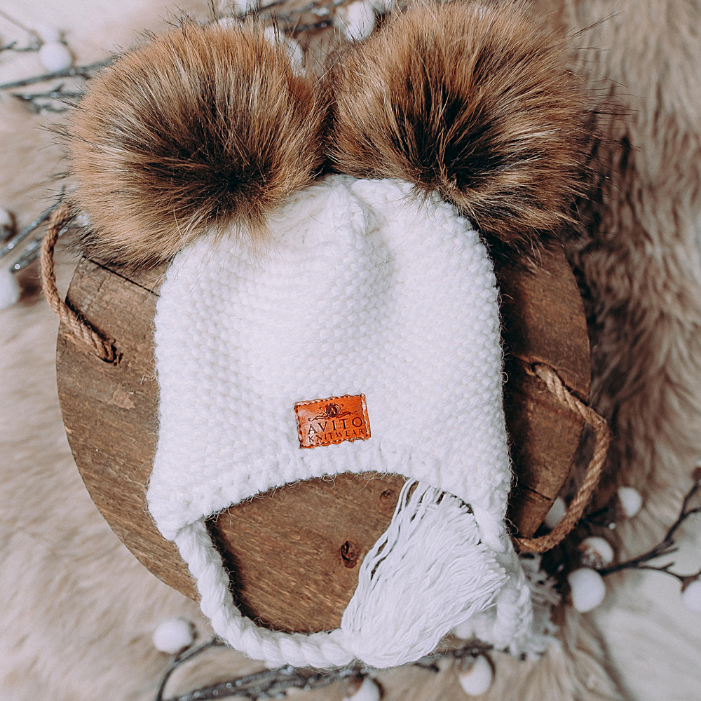 Baby Alpaca Knitted Hat & Blanket Set - Snow White - Image 2