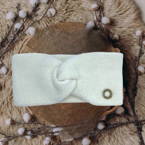 bamboo twisted knit headband cream