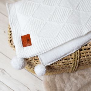 Baby Alpaca Lined Blanket Snow White