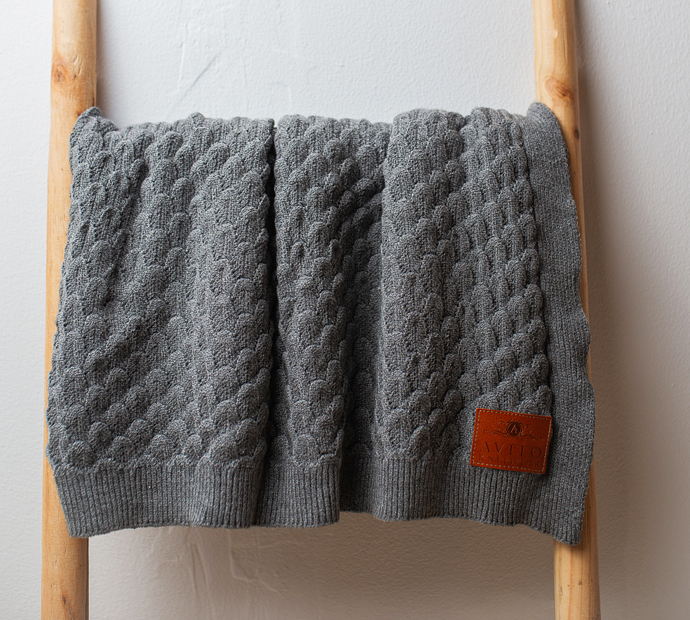 bamboo baby blanket dark grey