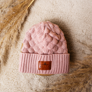 bamboo baby beanie dusty pink