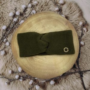 bamboo twisted headband army green