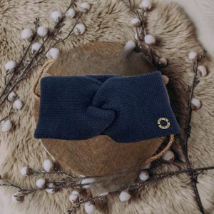 bamboo twisted headband navy